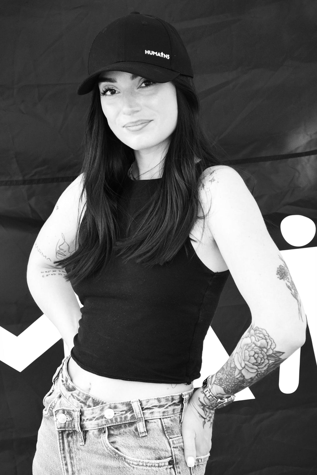 Casquette « Reste / Humains » – Noire