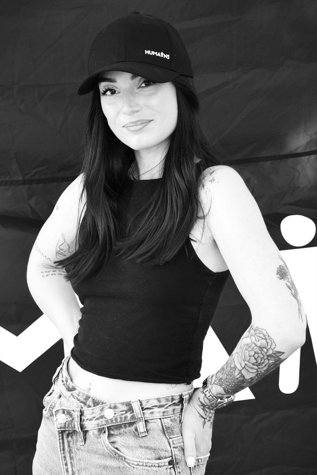 Casquette « Reste / Humains » – Noire