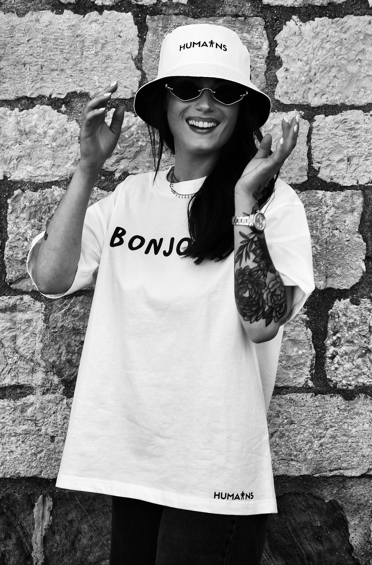 T-shirt « Bonjour / Au revoir » - Blanc