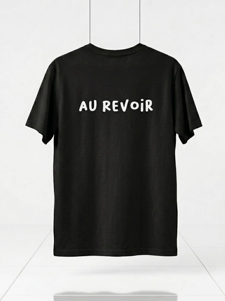 T-shirt « Bonjour / Au revoir » - Noir